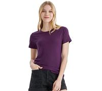 Merino Protect 100% Laine Merinos T-Shirts Femme Col Rond Manches Courtes sous Vetement Résistance Odeur Couche Base pour Voyage Randonnée Tshirt