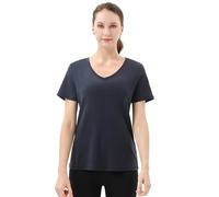 Merino Protect 100% Laine Merinos T-Shirts Femme Col V Manches Courtes sous Vetement Résistance Odeur Couche Base pour Voyage Randonnée Tshirt