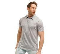 Merino.tech 100% Merinos Polo Homme - Polo Shirt Manches Courtes & Longues (Medium, Heathered Grey Polo)