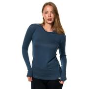 Merino.tech sous Vetement Laine Merinos Femme - 100% Merinos Haut Thermique Femme pour la Sport et Randonnée (X-Large, Chicago Blues)