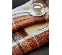 Merino Wool Fibres de Laine mérinos Checked Couverture en Laine Vierge pour Mouton Marron