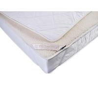 Merino Wool Surmatelas réversible 100 % laine d'agneau mérinos et coton pour lit king size 160 x 200 cm Produit naturel