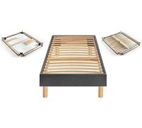 Merinos Sommier 90 x 190 Self Kit Chine Gris Anthracite 0919