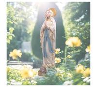 MeritMode Statue de prière de la Vierge Marie de 38,1 cm de haut, figurine de collection catholique de Lourdes, figurine de mère bénie, cadeau religieux idéal pour la décoration de la maison et des