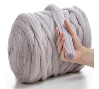 MeriWoolArt 100% Pelote laine merinos, 4-5cm Fil de laine pour feutrage humide et à l'aiguille, Laine à feutrer sec, DIY Couverture épaisse en laine doux, Grosse laine à tricoter pelote, 250g