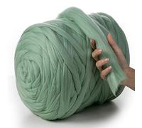 MeriWoolArt 100% Pelote laine merinos, 4-5cm Fil de laine pour feutrage humide et à l'aiguille, Laine à feutrer sec, DIY Couverture épaisse en laine doux, Grosse laine à tricoter pelote, 500g