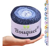 MeriWoolArt Bouquet - Fil de coton - 100 % coton - Fil à crochet et à tricoter - Multicolore - 250 g - 500 m - Idéal pour serviettes, couvertures de bébé, amigurumi, vêtements d'été et accessoires de