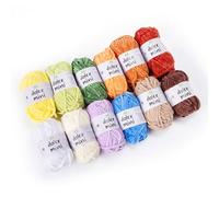 MeriWoolArt Dolce Mini Lot de 12 pelotes de fil chenille multicolore A - 12 x 30 g (360 g) de fil peluche en 100 % polyester - Super Bulky - Fil à crochet et à tricoter pour amigurumi, doudous et