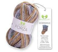 MeriWoolArt® Fil à chaussettes avec 4 fils, 100 g, laine mérinos pour tricot et crochet, 75 % laine vierge (superwash), 25 % polyamide, 420 m, idéal pour chaussettes, pulls et cardigans pour homme et