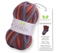 MeriWoolArt® Fil à chaussettes avec 4 fils, 100 g, laine mérinos pour tricot et crochet, 75 % laine vierge (superwash), 25 % polyamide, 420 m, idéal pour chaussettes, pulls et cardigans pour homme et