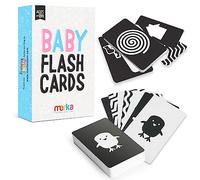 merka Cartes Mémoire Bébé à Contraste Élevé-Ensemble de 50 Cartes Mémoires en Noir et Blanc pour la Stimulation Visuelle et le Développement Cérébral / Sensoriel-Pour Nourrissons Bambins de 18 Mois+