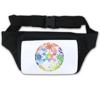 Merkaba The Flower of Life Sac banane coloré Art Blanc