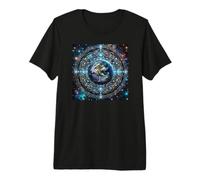 Merkabah Grid Metatron Cube Terre Géométrie Sacrée T-Shirt Haut de Gamme