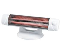Merkatool Chauffage radiant à tête ajustable avec socle/interrupteur de sécurité 600/1 200 W-