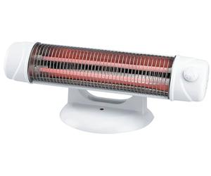 Merkatool Chauffage radiant à tête ajustable avec socle/interrupteur de sécurité 600/1 200 W-