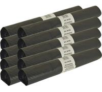 Merkloos - Vuilniszak 33 micron, ft 90 x 120 cm, 150 lettres, grijs, rol van 20 stuks