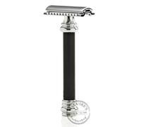 Merkur 38C Barbier Pôle HD Double Bord De Rasoir Sécurité - Noir - Long Manche