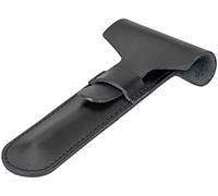 MERKUR Étui en cuir noir 5002 | Accessoires de rasage | Idéal pour le rasage humide | Cuir de vachette | Fabriqué en Allemagne, Noir