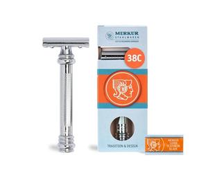 Merkur Razor, Straight Comb, Long Handle, Bright Chrome