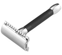 Merkur Solingen Rasoir de sûreté 30c manche court chrome brillant noir