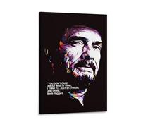 Merle Haggard Impression sur toile Décoration murale Moderne 60 x 90 cm