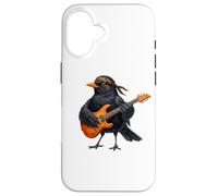 Merle Noir Guitare Biologiste Ornithologue Nature Oiseau Coque pour iPhone 16