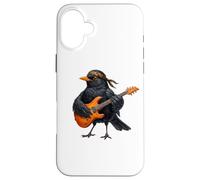 Merle Noir Guitare Biologiste Ornithologue Nature Oiseau Coque pour iPhone 16 Plus