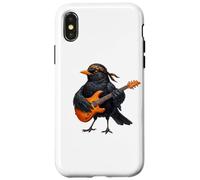 Merle Noir Guitare Biologiste Ornithologue Nature Oiseau Coque pour iPhone X/XS