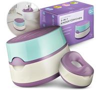 Merle Toys® Pot 3 en 1 pour enfants - Testé TÜV - Sans BPA - Toilettes d'entraînement - Pot pour bébé à partir de 1 an - Toilettes + siège de toilette pour enfant + tabouret de toilette - Nettoyage