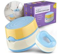 Merle Toys Pot 3 en 1 pour enfants - Testé TÜV - Sans BPA - Toilettes d'entraînement - Pot pour bébé à partir de 1 an - Toilettes + siège de toilette pour enfant + tabouret de toilette - Nettoyage