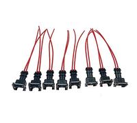 Merlibugo Lot de 8 connecteurs d'injecteur de carburant avec connecteurs de câblage, clips coupés pour Bosch EV1 et tout véhicule télécommandé, remplace EV1 OBD1