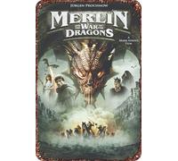 Merlin and the War of the Dragons Plaque en métal vintage Décoration murale 20,3 x 30,5 cm pour maison, café, bureau, magasin, pubs, club