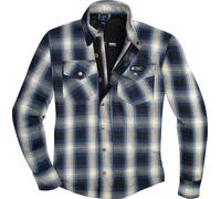 Merlin Axe Chemise de moto, blanc-bleu, taille 2XL pour homme