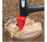 Deuba Coin fendeur eclateur pour buche Bois en métal Couleur Rouge 17 cm