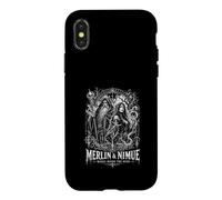 Merlin et Nimue mystère Lie la Sagesse Fantastique Coque pour iPhone X/XS