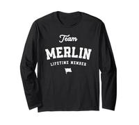 Merlin Nom amusant de membre à vie de l'équipe Merlin Manche Longue