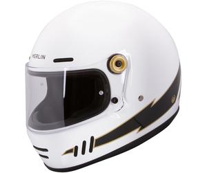 Merlin Revival Vintage Flash Casque, Blanc, Taille M (57/58)