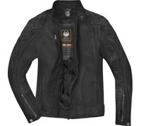 Merlin Stockton Veste en cuir de moto, noir, Taille S