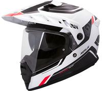 Merlin Torres Adventure Block Casque d’enduro, blanc-rouge, taille 2XL pour homme