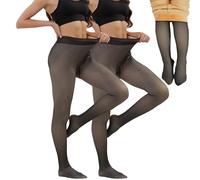 Merlvida Collant Polaire Femme Effet Transparent S-3XL - Collant Thermique Épais, Legging Chaud Femme Hiver - Collants à Taille Haute et Doublés Grande Taille