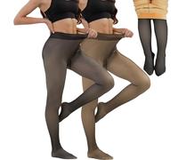 Merlvida Collant Polaire Femme Effet Transparent S-3XL - Collant Thermique Épais, Legging Chaud Femme Hiver - Collants à Taille Haute et Doublés Grande Taille