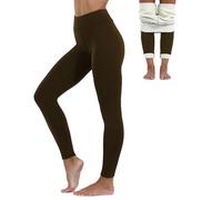 Merlvida Legging Polaire Femme Hiver Pantalon Thermique Chaud et Doux avec Toison Extensible Collant Polaire Taille Haute Épais en Laine de Leggings pour Femme Automne Hiver