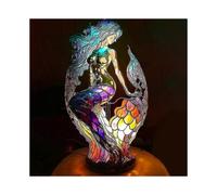 (mermaid)2024 Animal Table Lamp Series Stained Glass Animals Shape Table Lamp 3d Animal Shape Table Lamps For Home Decorations For Home