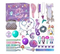 Mermaid Advent Christmas Countdown Calendar 24 Days, Mermaid Accessories, Dress-Up Jewelry Set for Kids, Girls, Daughter, Granddaughter, Holiday, Stocking Stuffers, Gift