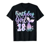 Mermaid Birthday Girl 18 Year Old Its My 18th Bday T-Shirt
