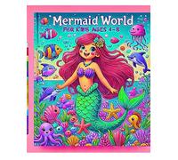 Mermaid Coloring Book for Kids Ages 4-8: Cute Under the Sea Adventures with Mermaids, Fish, and Ocean Friends: Fun and Easy Coloring Pages with Cute ... Magical Ocean Scenes, Perfect Gift for Girls