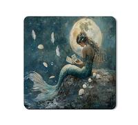 Mermaid Dreams Tapis de protection supérieur pour lave-linge et sèche-linge inspiré de l'océan Motif vie marine 61 x 61 cm