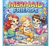 Mermaid Friends Coloring Book for Kids: 50 Cute Best Friend Moments Under the Sea | Spa Days, Hair Braiding, Secrets & Girly Fun | Easy Bold Designs for Ages 4-10