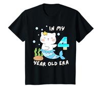 Mermaid Kitty, 4e anniversaire à mon âge de 4 ans | Fun Ocean T-Shirt