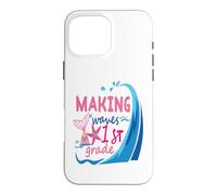 Mermaid Making Waves in 1st Grade Girls Back to School Day Coque pour iPhone 16 Pro Max
